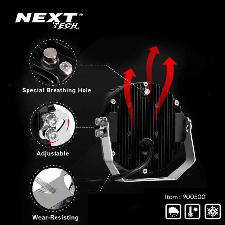 Projecteur LED longue portée 120mm pour 4x4 et camion avec feux de jour Projecteur LED longue portée 120mm pour 4x4 et camion avec feux de jour