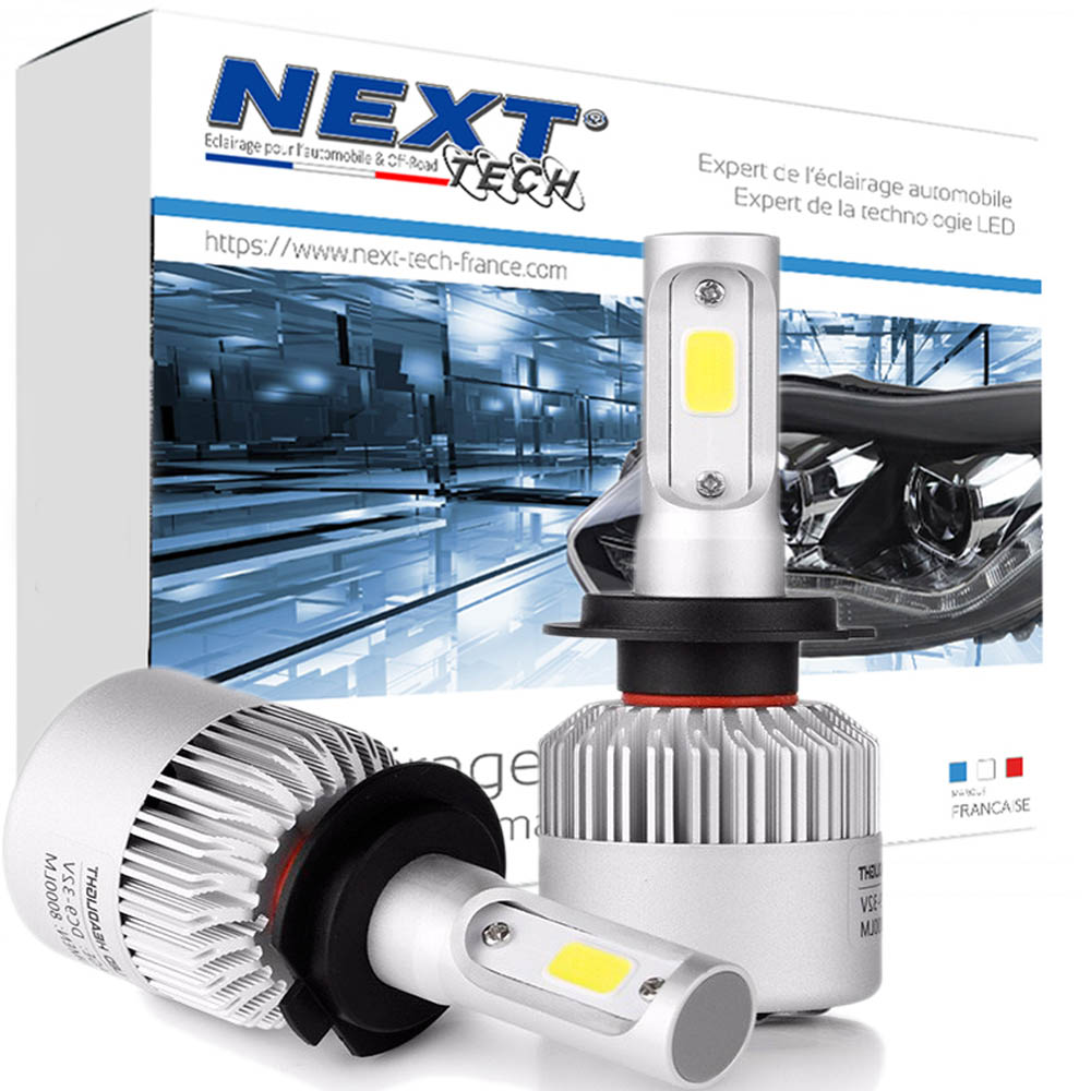 Ampoules LED ventilées H11 / H8 / H9 75W blanc - Next-Tech®