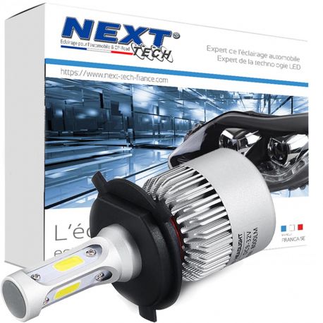 Ampoule LED moto ventilé H4 75W blanc - Next-Tech® Ampoule LED moto ventilé H4 75W blanc - Next-Tech®