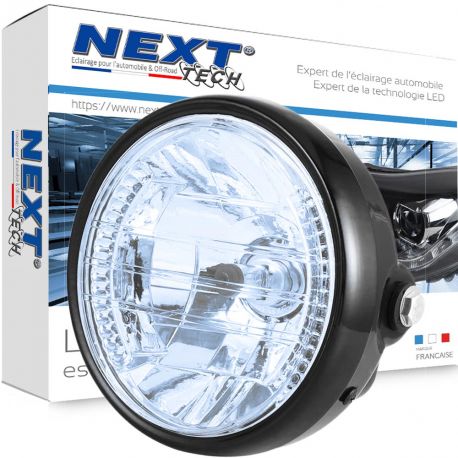 phare-de-moto-180mm-rond-effet-xenon-100w-avec-clignotants-led-integres phare-de-moto-180mm-rond-effet-xenon-100w-avec-clignotants-led-integres