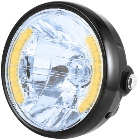 phare-de-moto-180mm-rond-effet-xenon-100w-avec-clignotants-led-integres phare-de-moto-180mm-rond-effet-xenon-100w-avec-clignotants-led-integres