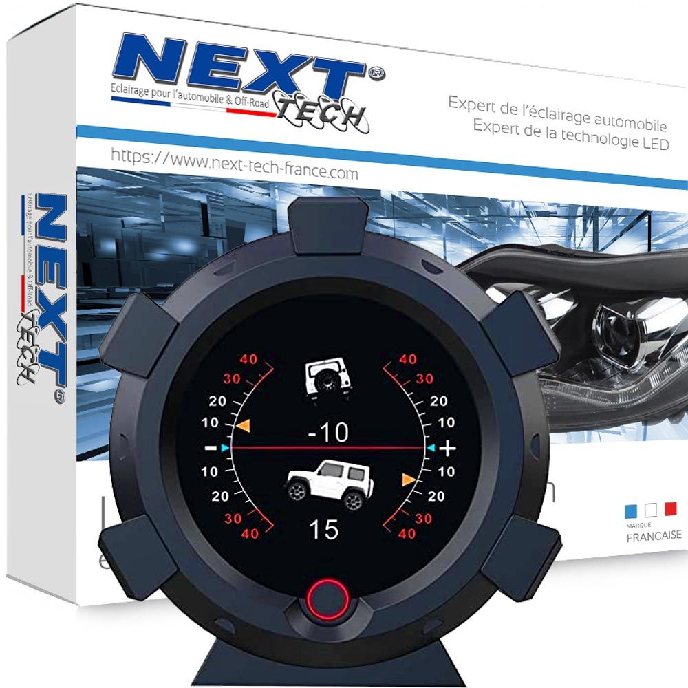Compteur Pente Vitesse Inclinomètre Numérique pour Voiture MR CARTOOL M90 GPS Direction pour Véhicules OBDII Diesel et à Essence Angle D'inclinaison/Pente Véhicule Altitude 