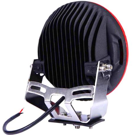 phare-led-4x4-185w-230mm-avec-cerclage-rouge-vue-de-dos-avec-son-radiateur-et-son-support phare-led-4x4-185w-230mm-avec-cerclage-rouge-vue-de-dos-avec-son-radiateur-et-son-support