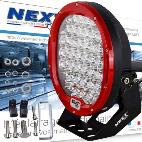 phare-led-longue-portee-4x4-et-camion-230mm-cerclage-rouge-next-tech-france phare-led-longue-portee-4x4-et-camion-230mm-cerclage-rouge-next-tech-france