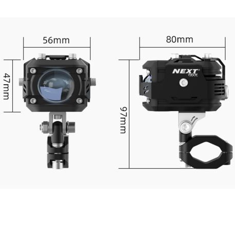 Feux de croisement et Feux de route additionnels pour moto sans fil Feux de croisement et Feux de route additionnels pour moto sans fil