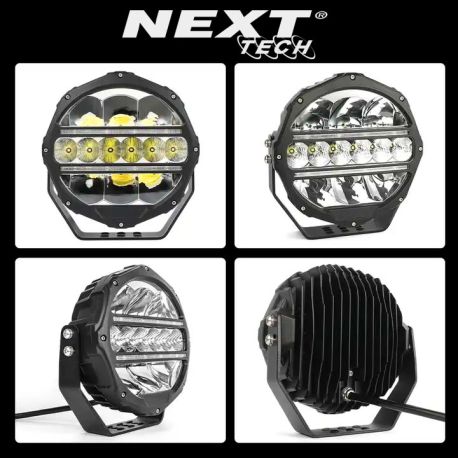 Feu LED longue portée 4x4 et camion avec feux de position blanc et orange Feu LED longue portée 4x4 et camion avec feux de position blanc et orange