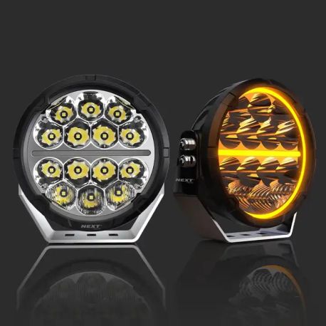 Feu LED 165mm avec feux de jour circulaire orange et blanc Feu LED 165mm avec feux de jour circulaire orange et blanc