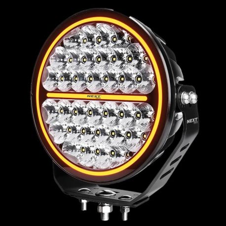Feu LED 165mm avec feux de jour circulaire orange et blanc Feu LED 165mm avec feux de jour circulaire orange et blanc