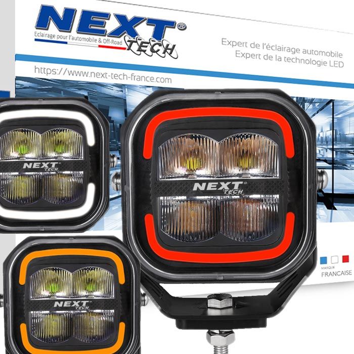 Phare LED rond haute puissance pour camion et 4x4 avec feux de jour