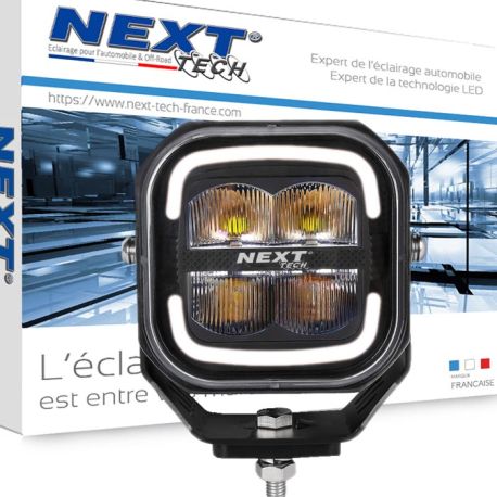 Spot-LED-carre-pour-4x4-et-moto-avec-feux-de-jour-tricolor-next-tech Spot-LED-carre-pour-4x4-et-moto-avec-feux-de-jour-tricolor-next-tech