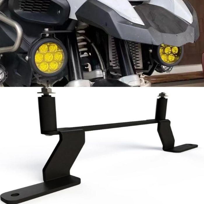 Kit de fixation BMW R1200GS et R1250GS pour feux LED supplémentaires.