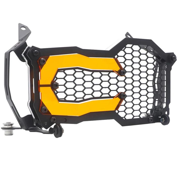 Grilles De Protection Phares Moto LED - Compatible BMW R1200GS, Benelli TRK, Honda NC700X - Noires