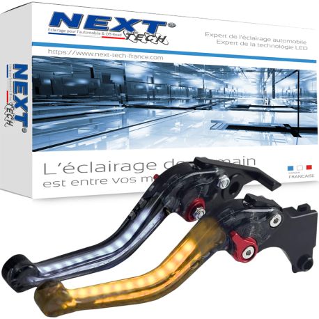 Leviers de frein et d'embrayage avec clignotants LED dynamiques séquentiels intégrés Leviers de frein et d'embrayage avec clignotants LED dynamiques séquentiels intégrés