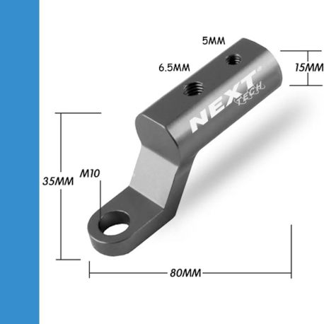 Support rigide en Aluminium anodisé noir pour feux LED moto Support rigide en Aluminium anodisé noir pour feux LED moto