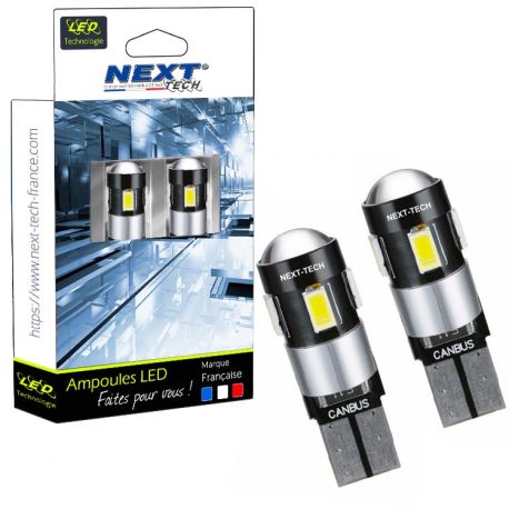 W5W LED T10 - CANBUS - Anti erreur ODB - Blanc W5W LED T10 - CANBUS - Anti erreur ODB - Blanc