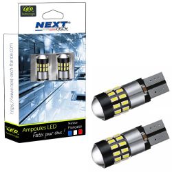 Ampoules veilleuses W5W LED T10 Canbus 12v - 24v - Blanches