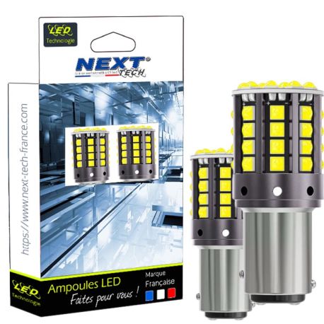 Ampoules LED P21/5W BAY15D canbus ODB feux de jour - Blanc Ampoules LED P21/5W BAY15D canbus ODB feux de jour - Blanc