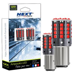 Ampoules LED P21/5W BAY15D canbus ODB feux de stop - Rouge