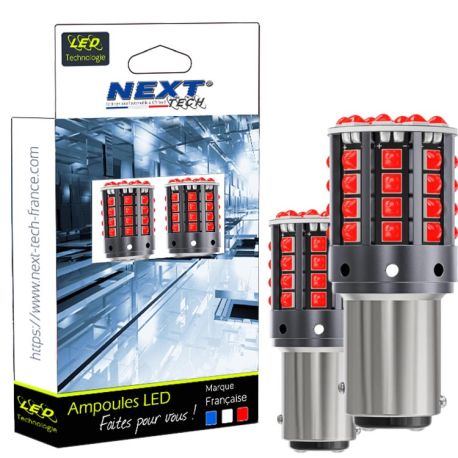 Ampoules LED P21/5W BAY15D canbus ODB feux de stop - Rouge Ampoules LED P21/5W BAY15D canbus ODB feux de stop - Rouge
