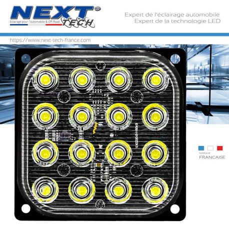 Feu de pénétration carré extra plat 12/24V 48W à 16 LEDS - Blanc Feu de pénétration carré extra plat 12/24V 48W à 16 LEDS - Blanc