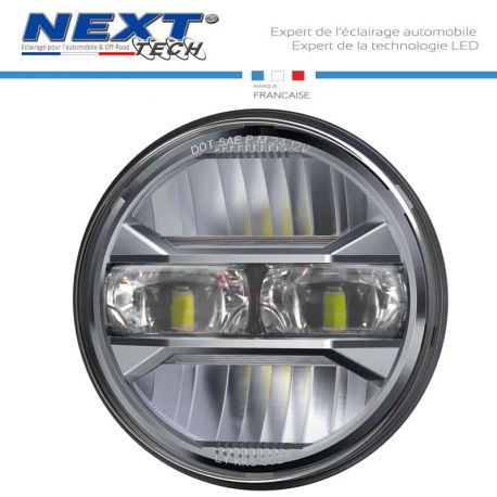 vue-de-face-du-feu-moto-a-led-rond-144mm-avec-feu-de-jour-orange-caferacer vue-de-face-du-feu-moto-a-led-rond-144mm-avec-feu-de-jour-orange-caferacer