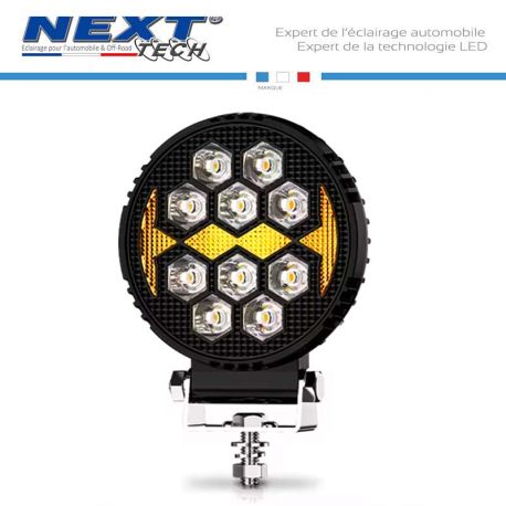 Lampe-de-travail-LED-110mm-avec-feux-de-jour-orange-pour-4x4-et-camion Lampe-de-travail-LED-110mm-avec-feux-de-jour-orange-pour-4x4-et-camion