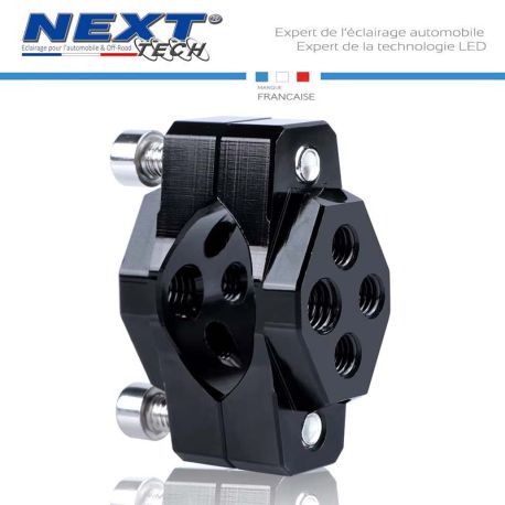 support-tubulaire-crash-bars-moto-pour-feux-additionnels-double-percage-M6-M8 support-tubulaire-crash-bars-moto-pour-feux-additionnels-double-percage-M6-M8