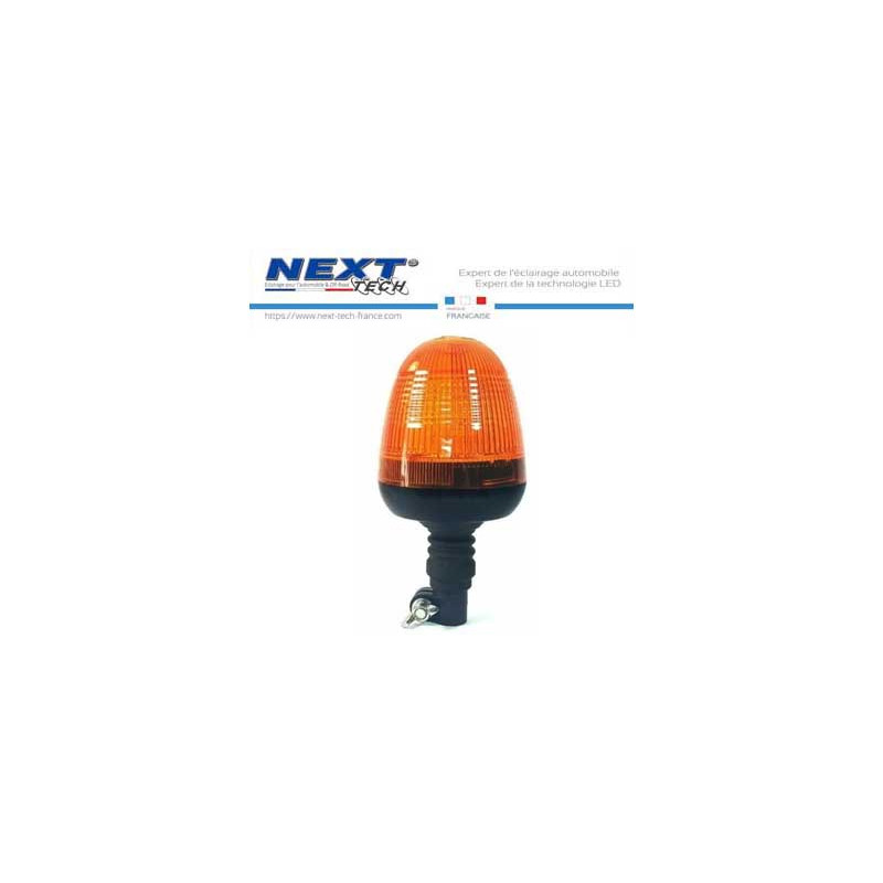 Gyrophare-rotatif-orange-60-LED-12-24-Volts-avec-base-flexible Gyrophare-rotatif-orange-60-LED-12-24-Volts-avec-base-flexible