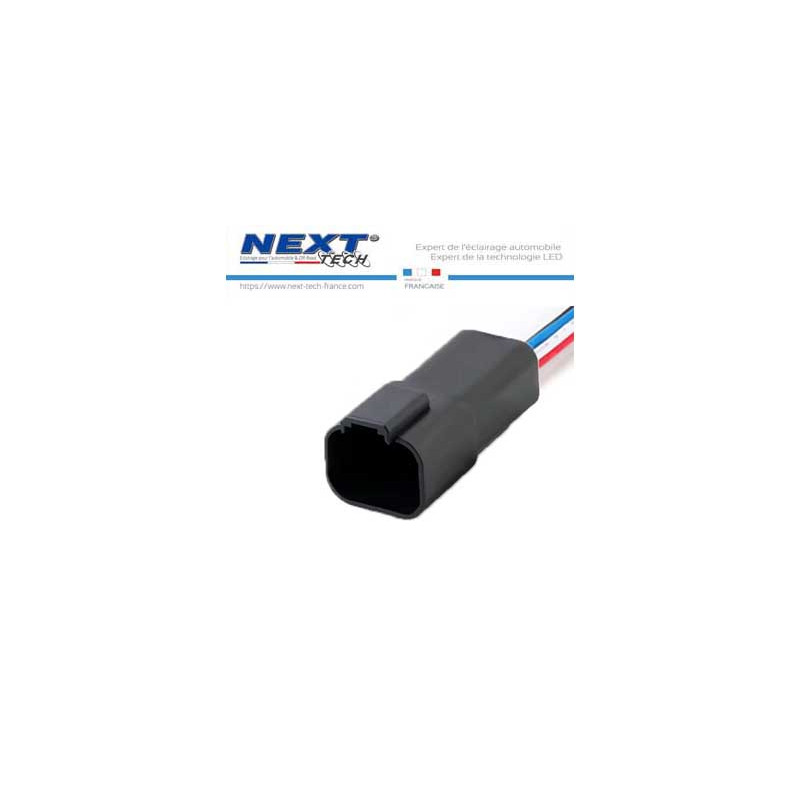 Connecteur prise DT-Deutsch femelle 4 pins cable 150mm Connecteur prise DT-Deutsch femelle 4 pins cable 150mm