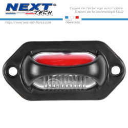 Feu de gabarit LED bicolore pour remorque blanc et rouge