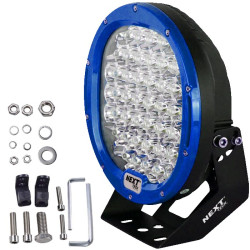 Phare LED 4x4 et camion 230mm 185W 12v - 24v avec cerclage bleu
