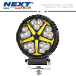 Feu de travail 15 LED rond 110mm avec DRL orange pour 4x4 et camion