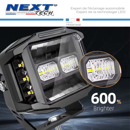 Feux LED Next-Tech double faisceau pour 4x4 et camion