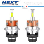 Paires d'ampoules LED 360° D2SR D2R 55W 6000K  CANBUS Next-Tech