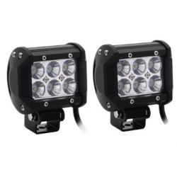 Phare de travail led 24W carré 12V 24V Gzer CNJY pour camion 4x4 auto.