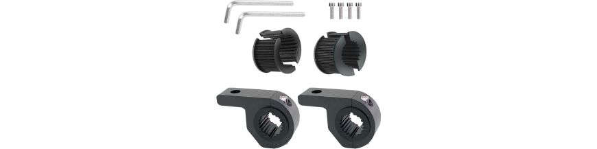 Pattes de Fixations et Supports pour feux LED additionnels de Moto