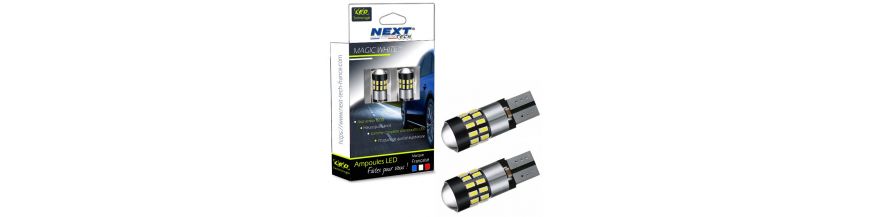 Veilleuses LED T10 W5W avec système anti-erreur CANBUS.