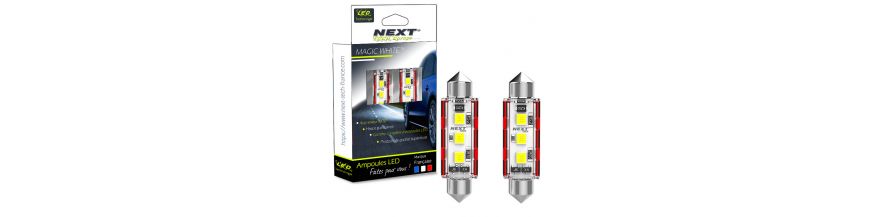 Veilleuse ampoule de type navette C10W 41mm CANBUS anti-erreur CANBUS