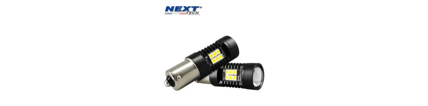 Ampoule de type R5W - BA15S SMD CANBUS anti-erreur de couleur blanc, composé de LED pour un éclairage puissant.