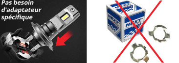 Cette technologie ne demande aucun adapteur pour l'installation des ampoules LED
