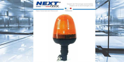 gyrophare-rotatif-orange-60-LED-12-24-Volts-avec-base-flexible