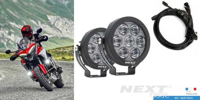 kit-de-feux-led-longue-portée XP7-Next-tech-pour-moto-ducati-multstrada-v4-1160-avec-faisceau-complet