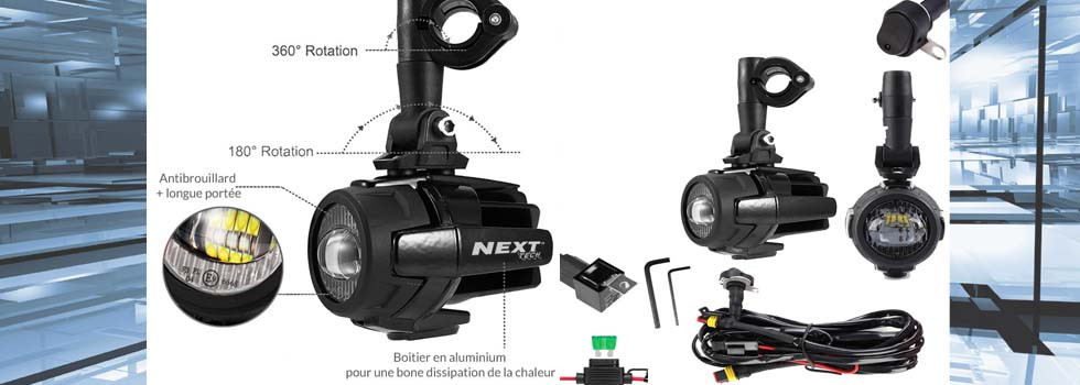 zoom-sur-la-lentille-revolutionnaire-du-kit-de-feux-led-additionnels-pour-moto-TX1-de-la-marque-Next-Tech
