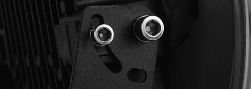 Système de fixation orientable du phare LED 220mm Next-Tech ultra puissant de couleur rouge